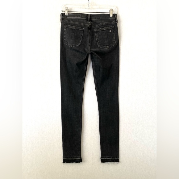 RAG & BONE Skinny Jeans with Open Hem in Concrete Wash - Picture 3 of 12
